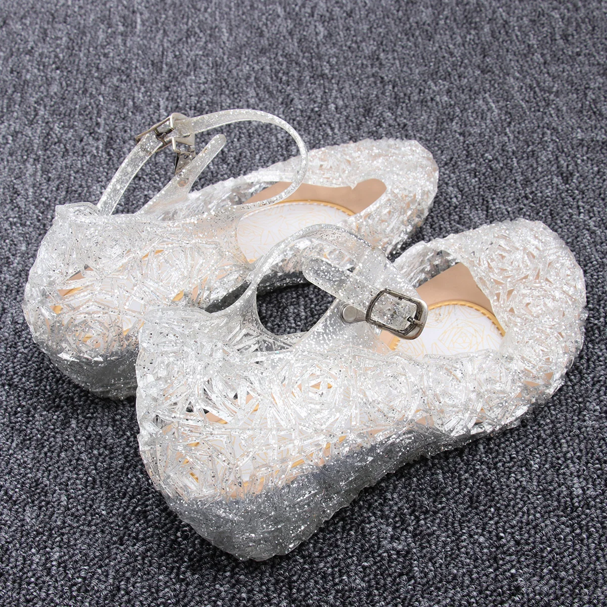 

Womans Sandals Kids Fisherman for Women Girls Jelly Princess Dressy Wedge White Child