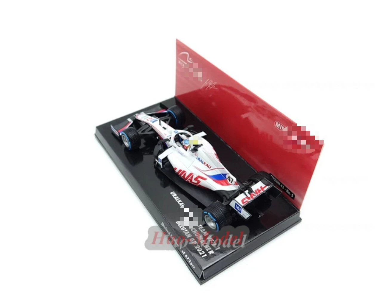 MINICHAMPS 1:43 لفريق السباق VF-21 Haas 2021 F1 ميك شوماخر بلجيكا نموذج سيارات لعب هواية محاكاة عرض مجموعة #1