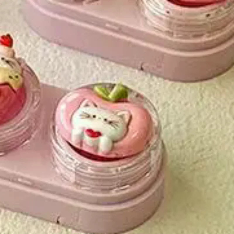 Cute Contact Lens Case Portable Drawer-style Color Cartoon Contact Care Box Mini Drawer Plastic Travel Small Companion Box