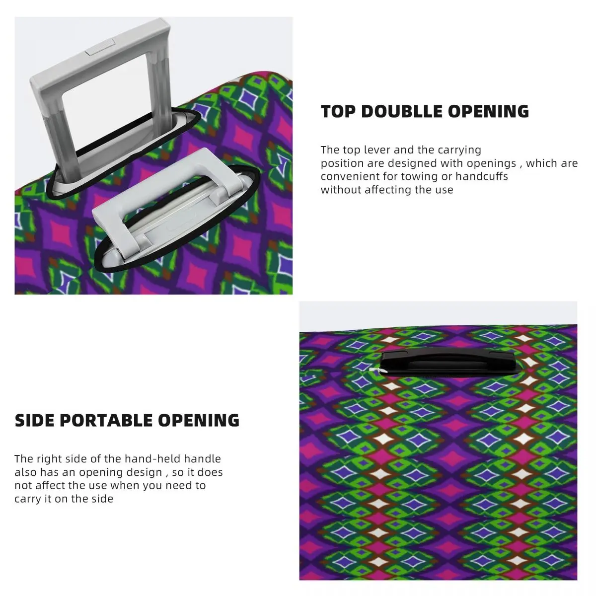 Housse de protection pour bagages, motif ethnique Tribal géométrique Ikat personnalisé, housse de protection pour valise amusante, costume pour 18-32 pouces