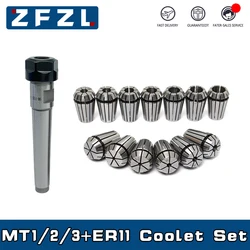 MT1 MT2 MT3 MTA MTB ER11 Morse Taper Tool Holder + ER11 Spring Collet 1/2/3/4/5/6/7/8 1/8 1/4MM Chuck CNC Milling Lathe Tools