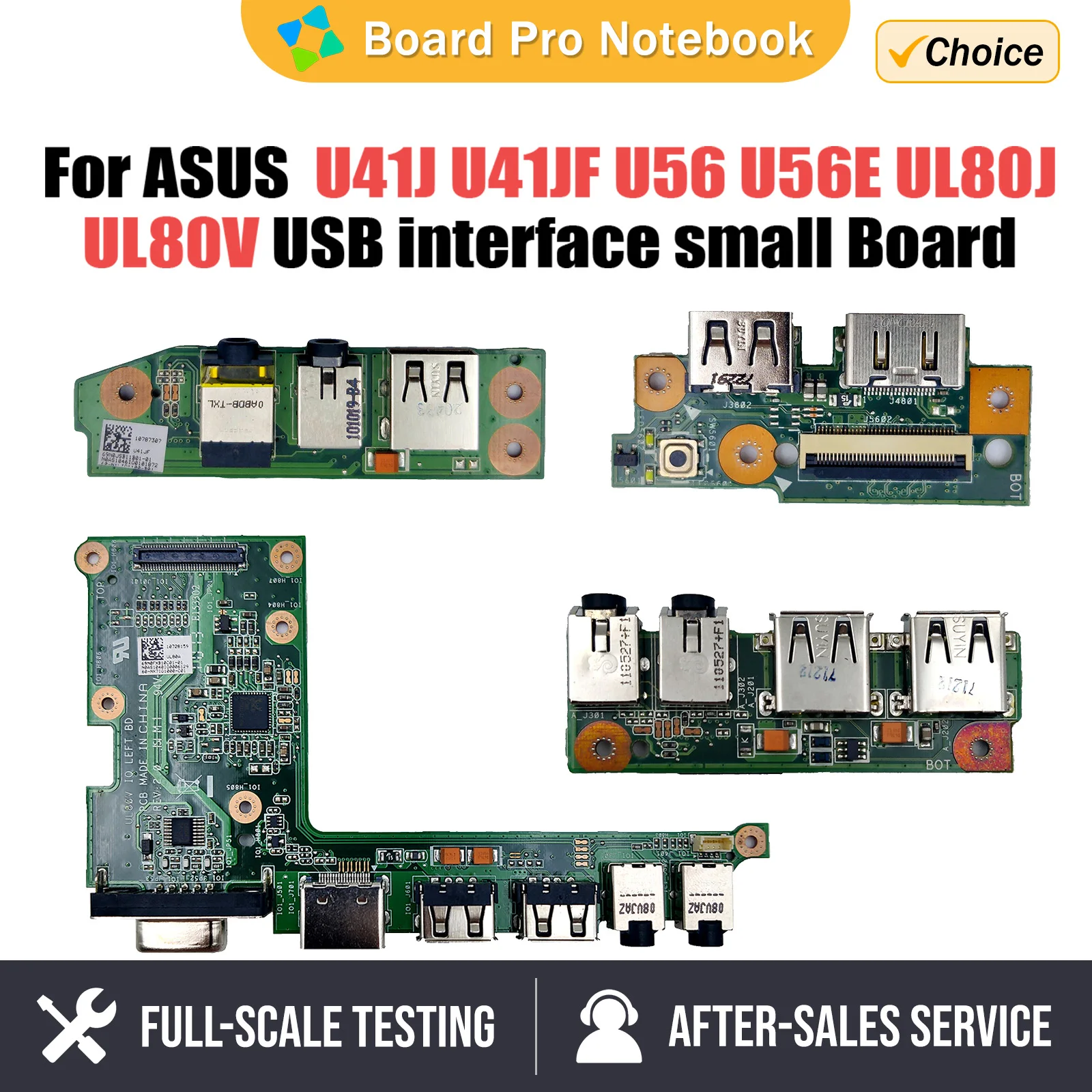 

For ASUS U41J U41JF U56 U56E UL80J UL80V Q400A U47VC U47A Laptop USB interface small Board 100% Tested Fast Ship