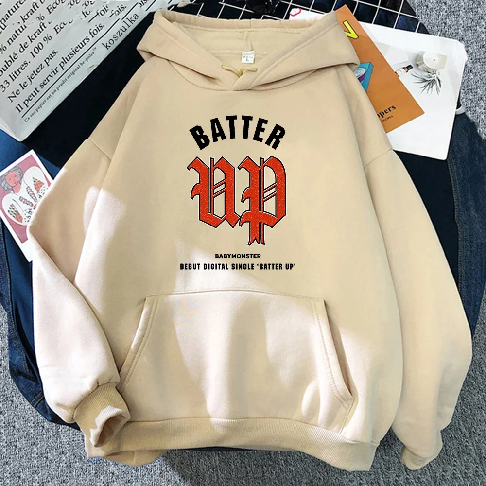 Babymonster Batter Up Sudadera con capucha 2024 Kawaii mujeres/hombres Harajuku estética Vintage sudaderas con capucha divertido