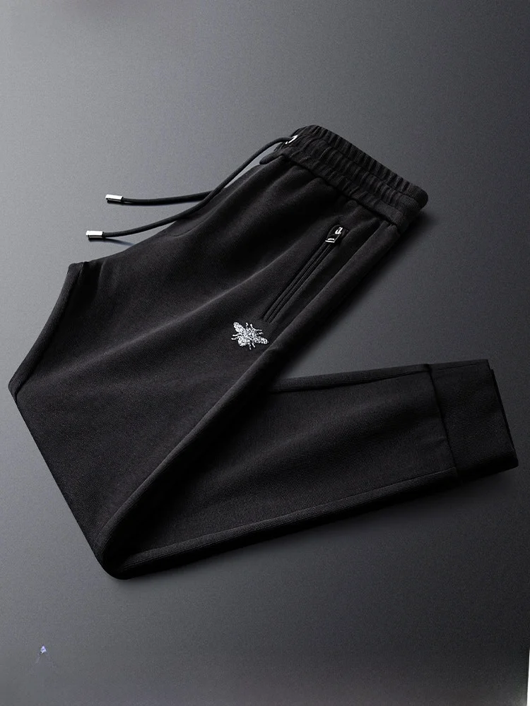 

Ja Charles Luxury Bla Sports Pants Men's Slim Fit Autumn Winter Simple Faion Bee Pr Casual Sweatpants Cotton Polyest...