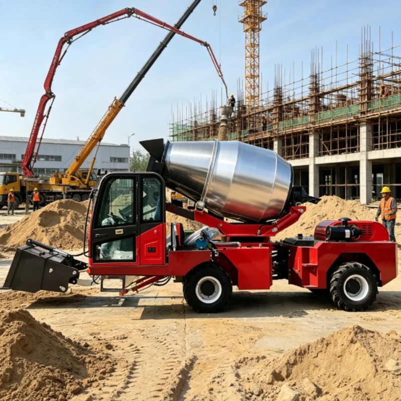 Customized Automatic Self Loading Concrete Mixer Truck Factory Direct Sale Feeding Type Competitive Price