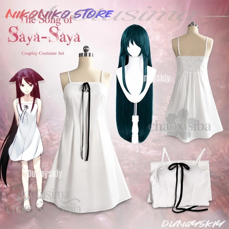 anime-galgame-the-song-of-saya-cosplay-costume-de-saya-robe-bandeau-blanche-nœud-style-goth-lolita-jk-costume-perruques-halloween-noel