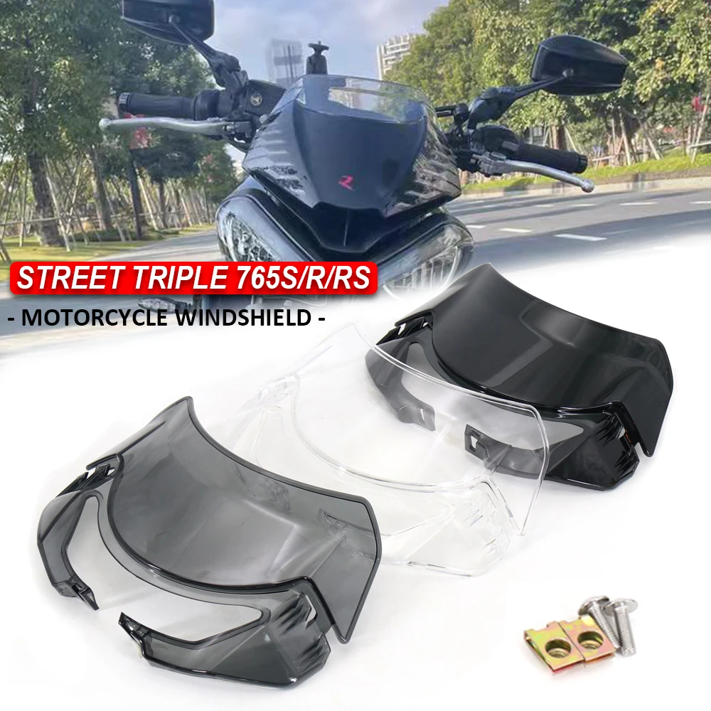 

For Street Triple S660 765S 765R 765RS 2020 2021 2022 modified windshield competitive windscreen front wind deflector