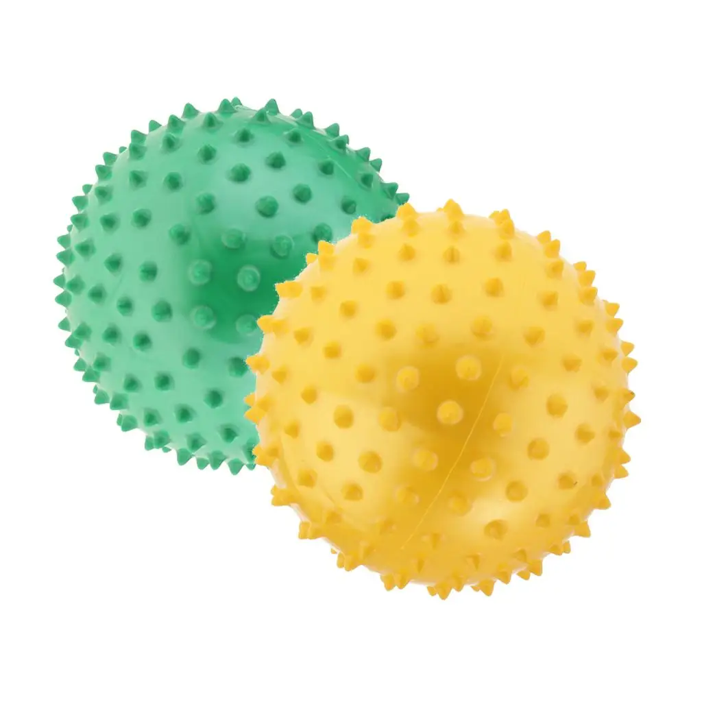 2 pçs 6 Polegada pvc inflado knobby saltando bolas massagem bola sensorial crianças brinquedo