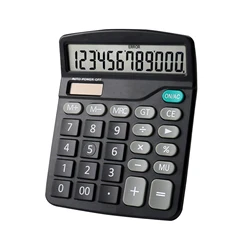 Calculadora de escritorio Calculadora de función estándar con pantalla LCD grande de 12 dígitos Energía solar y de batería dual para el hogar básico