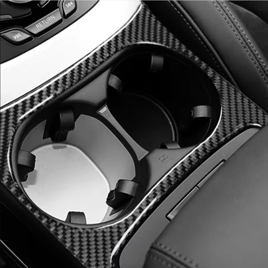 

Car Carbon Fiber Water Cup Holder Panel Trim Sticker Automobiles Interior Decoration Accessories For Audi Q5 8R 2010-2017 SQ5