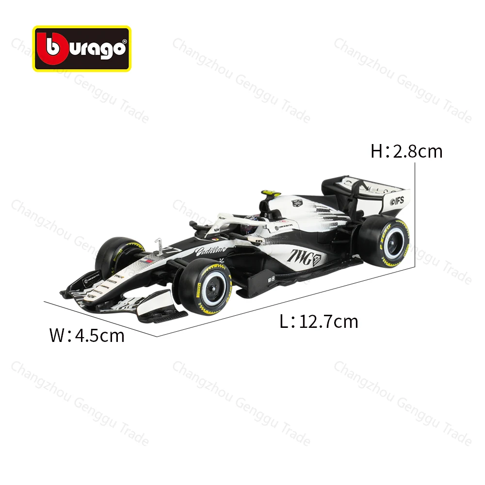 Bburago 1:43 2026  Cadillac Formula 1 Team MAC-26 GP F1 Formula Racing Car Static Simulation Diecast Alloy Model Car Acrylic Box