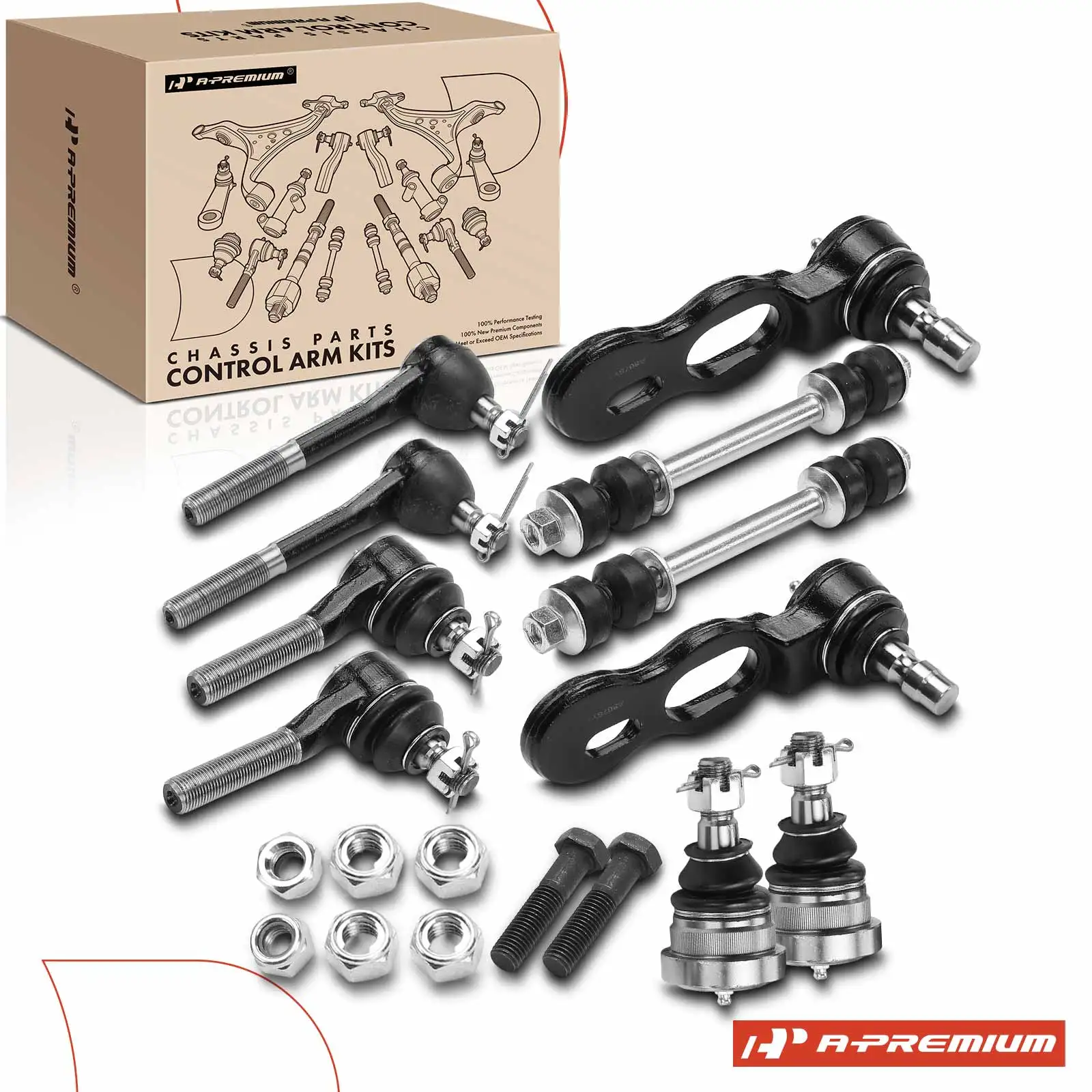 A-Premium 10x Ball Joint Sway Bar Tie Rod Kit for Ford Crown Victoria 1995-2002 Lincoln Town Car 1995-2002 Mercury Grand Marquis