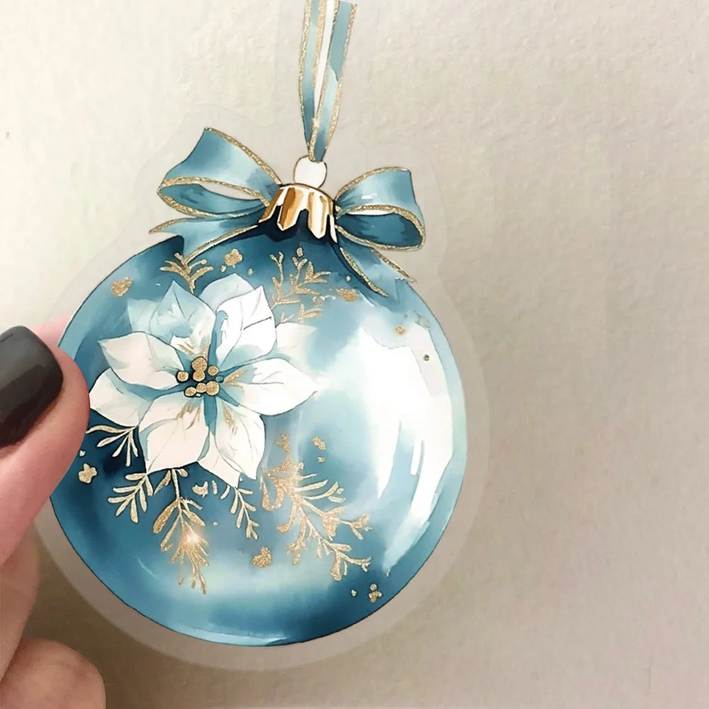 

50 pcs Cartoon Christmas Bell Stickers Phone Case DIY Tablet Cases Decorative Laptop Transparent Waterproof Decorative Stickers