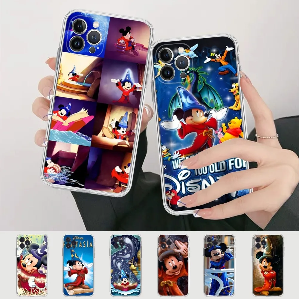 Disney Fantasia Mickey Phone Case For iPhone 15 14 11 12 13 Mini Pro XS Max Cover 6 7 8 Plus X XR SE 2020 Funda Shell