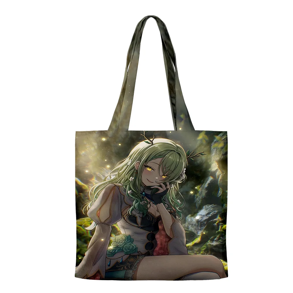 Hololive Ceres Fauna VTuber 2023 New Bag Shopping Bags Reusable Shoulder Shopper Bags Casual Handbag