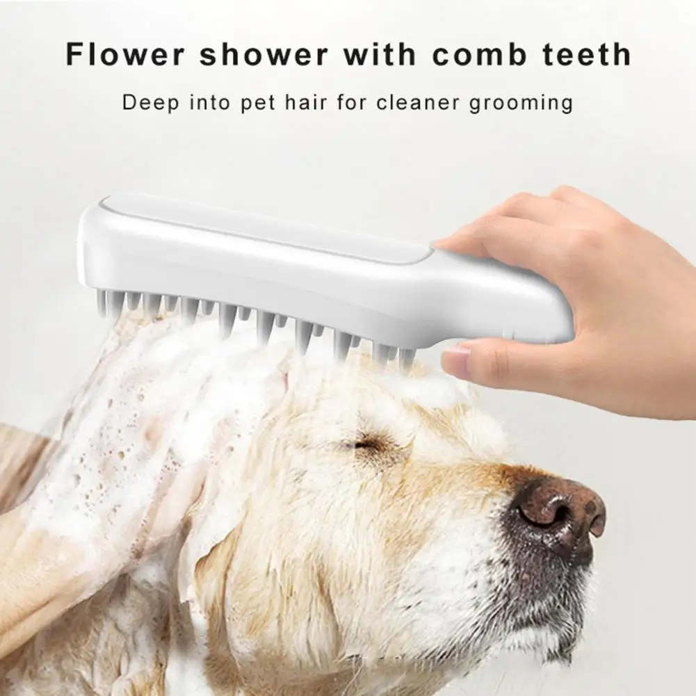 Pet Shower Sprayer 1 Set Useful Universal Interface Wear Resistant  Dog Wash Shower Head Grooming Brush Pet Supplies