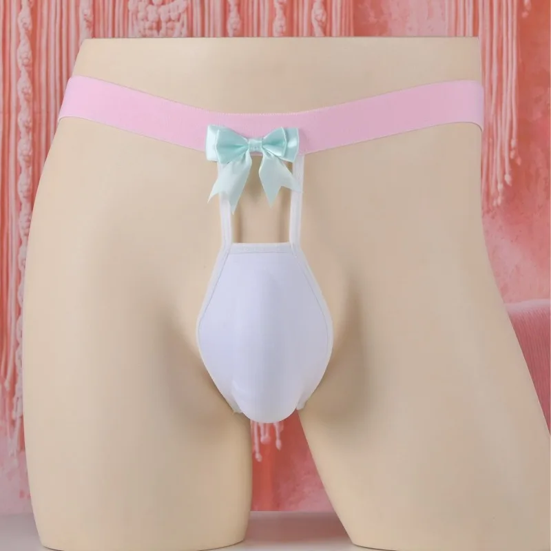 

Men Sexy Bulge Enhancing Panties Sissy Lingerie Padded Cup Soft Sponge Pad Underwear Protective Thong Enlarge Front Pad G-String