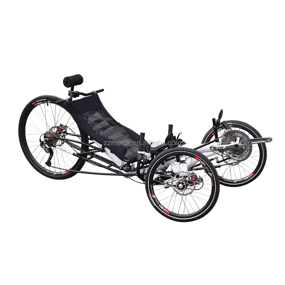 Tricycle couché longue distance pour adultes, vélo d'exercice, suspension de voyage, vente de tricycle, 27 vitesses, livraison gratuite