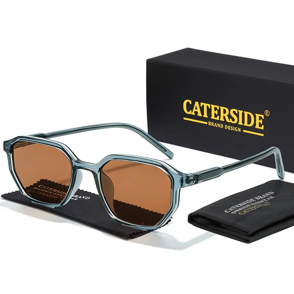 CATERSIDE Herren Punk-Sonnenbrille mit Cellulosepropionat-Bügelspitzen-Design, Sonnenbrille für Damen, Outdoor-Reise-Fahrbrille, UV400 – Detail 10