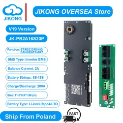 JKBMS Inverter JK-PB2A16S20P V19 8S-16S Smart BMS 100A 120A 300A LiFePo4 Li-Ion LTO Batterij 24V JIKONG BMS 1A 2A Actieve Balancer