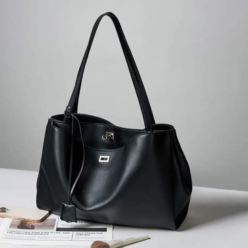 

Роскошная сумка из натуральной кожи, новинка Y2k, винтажная модная женская сумка на плечо большой вместимости, повседневный кошелек, сумка для подмышек