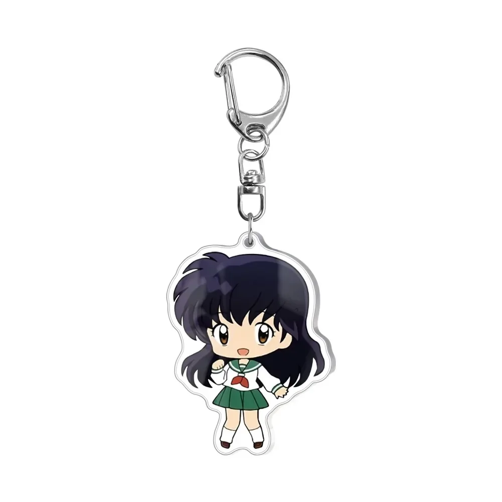 Anime Cartoon Keychain Pingente, Inuyasha, Higurashi, Kagome, Kikyou, Sesshoumaru, Chaveiro, saco Tag, Cos Acessórios