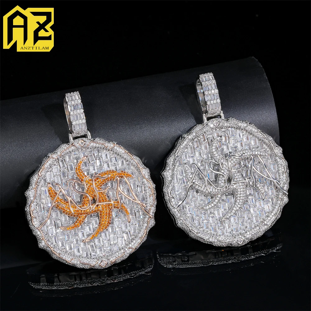 Anztilam Head Iced Out Pendant Necklaces for Women Men Brass Zircon Punk Hip Hop Jewelry Free Shipping