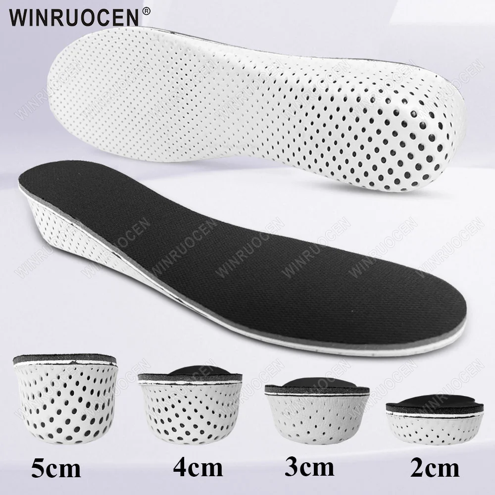 

WINRUOCEN Hard Breathable Memory Foam Height Increase Insoles Unisex Heel Lifting Shoe Lifts Non Slip Elevator Pads for Shoes