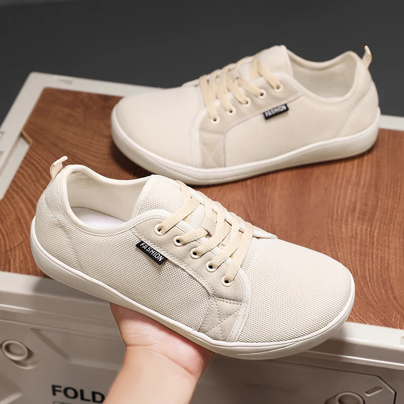 

YRZL Men's Shoes Wide Toe Barefoot Casual Sports Shoes Canvas Flats Sneaker Board Shoe Male Walking Sneakers Women Tennis Shoes