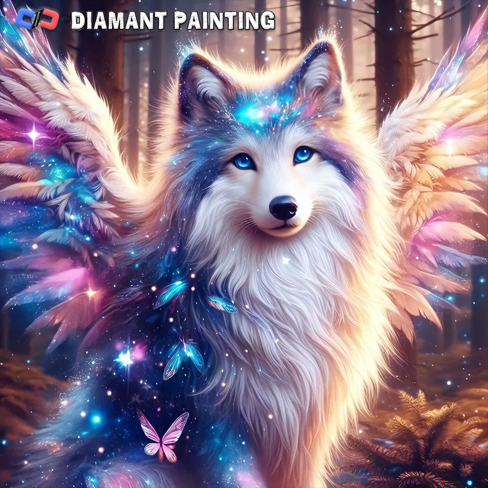 

Алмазная вышивка Nabi, мозаика в виде животных, вышивка крестиком, волк, картина, акриловая бабочка, Новое поступление, ремесло