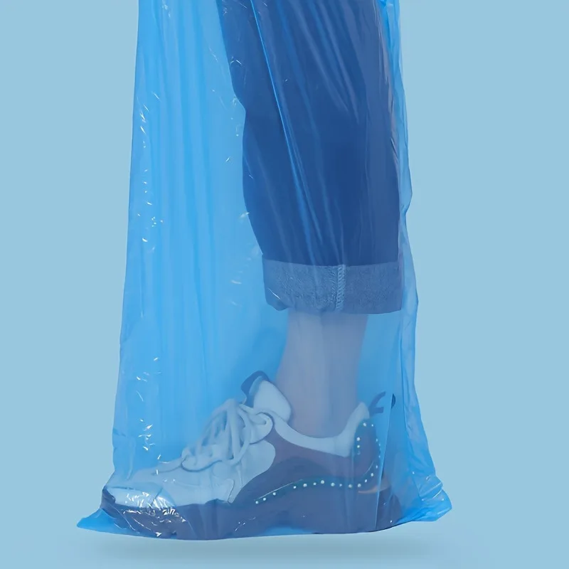 5/10Pcs Disposable Raincoat Pants Portable Splash Proof Split Raincoat Outdoor Travel Drifting Cycling Feet-wrapped Rain Pants