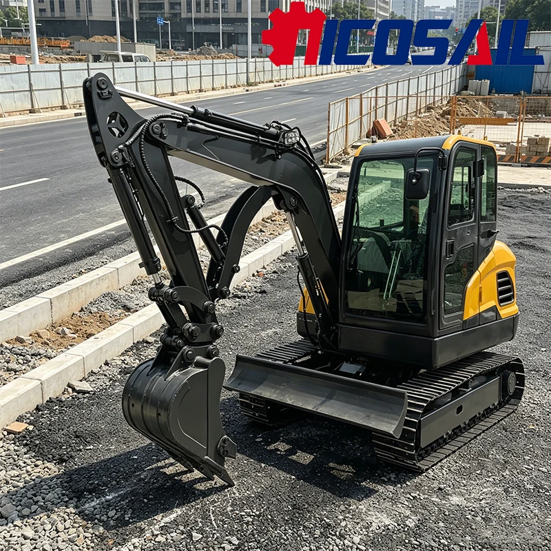

4 Ton Hydraulic Mini Excavator with Joystick Control, Compact Crawler Excavator for Digging Trenching Lifting, OEM Customizable