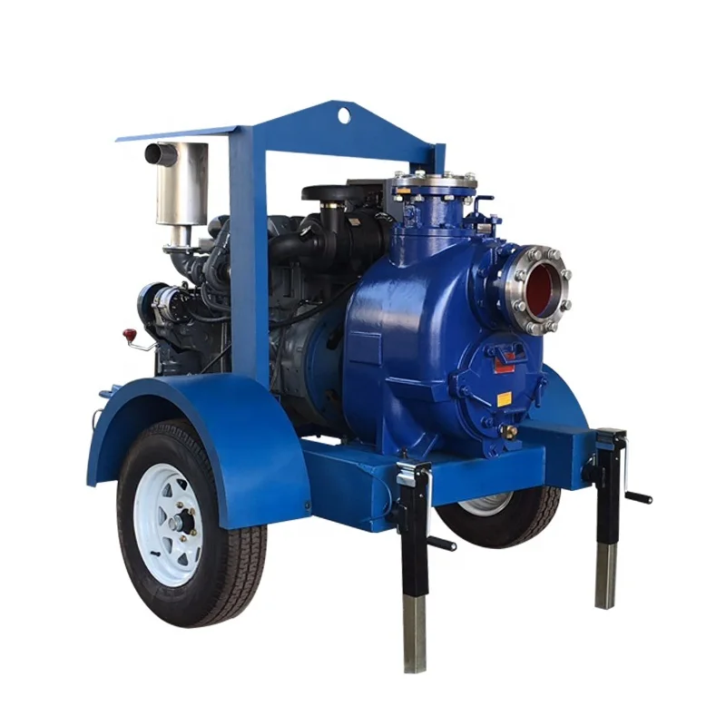 Agriculture Irrigation Equipment Diesel Water Pump With Trailer