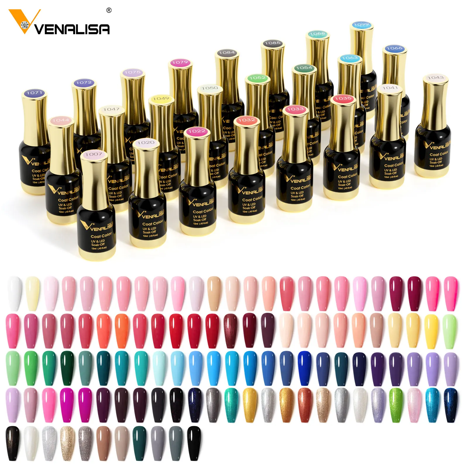 12ml VENALISA Long Wear Nail Gel Polish Jelly Pink Nude Gel Varnish Full Coverage Glitter Pearl Soak Off UV LED UV LED Gel