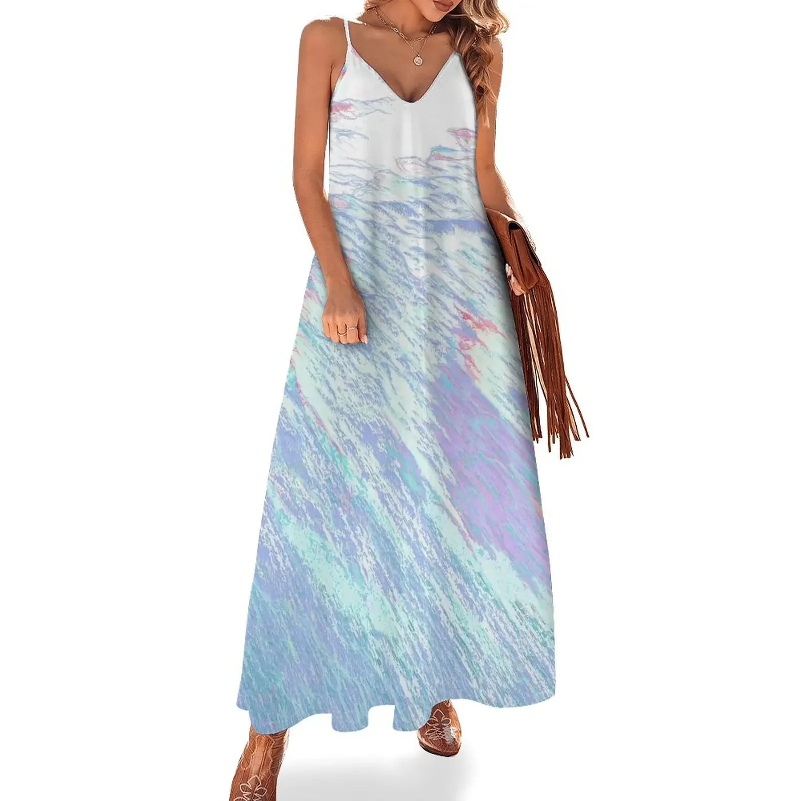 

Run Like the Glaciers Sleeveless Dress Women's summer long dress elegant dresses plus sizes