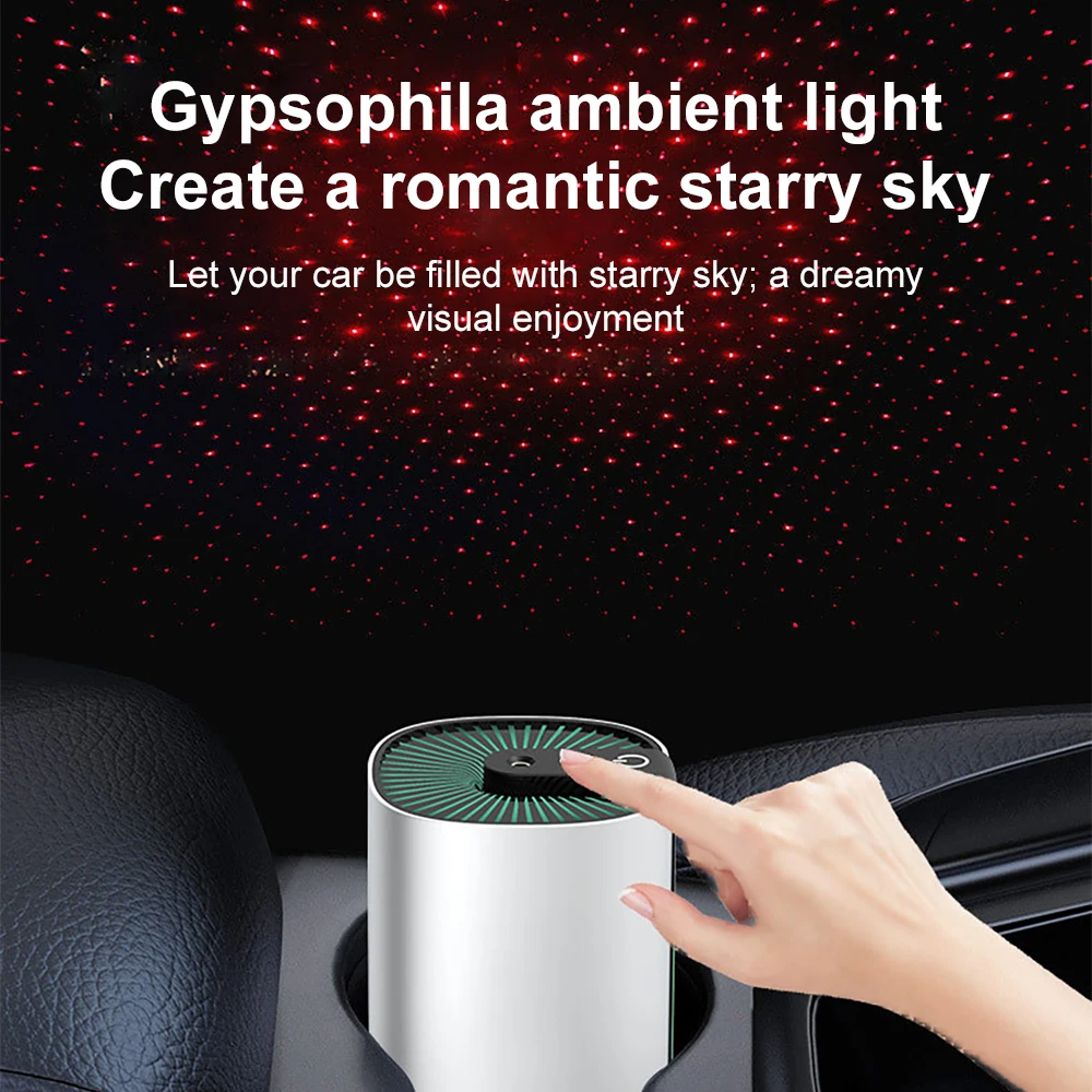 Car Air Purifier Intelligent Sky Star Dome Lamp Formaldehyde Removal Anion Smoke Detection Office Desktop Indoor USB Charging