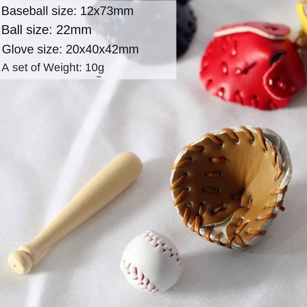 NEUE 1/6 1/12 Baseball Kits Mehrfarbige DIY Miniatur Softball Set Szene Modell Cosplay Kuchen Topper Haus