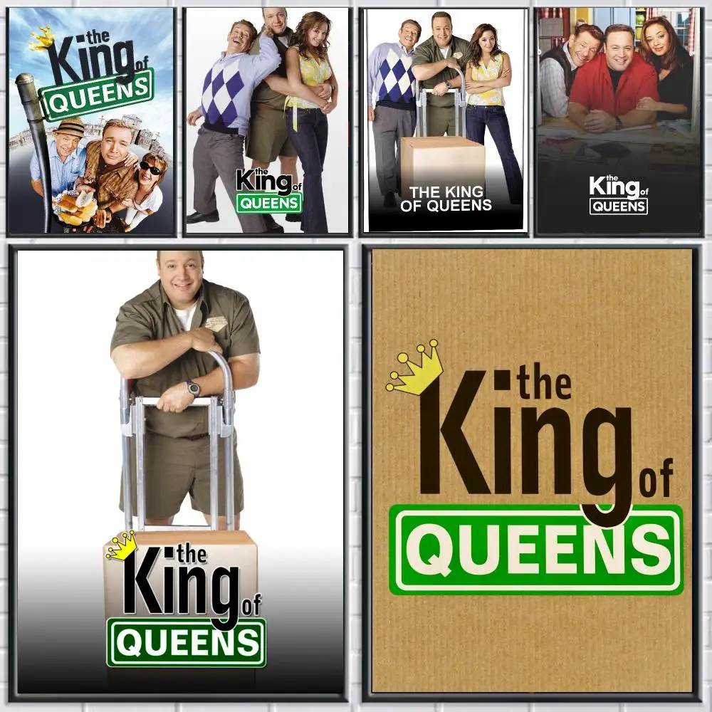 tv series T-The King of Queens-S Poster Peel and Stick Wall Art for Cafe Office Bar and Home Decoration