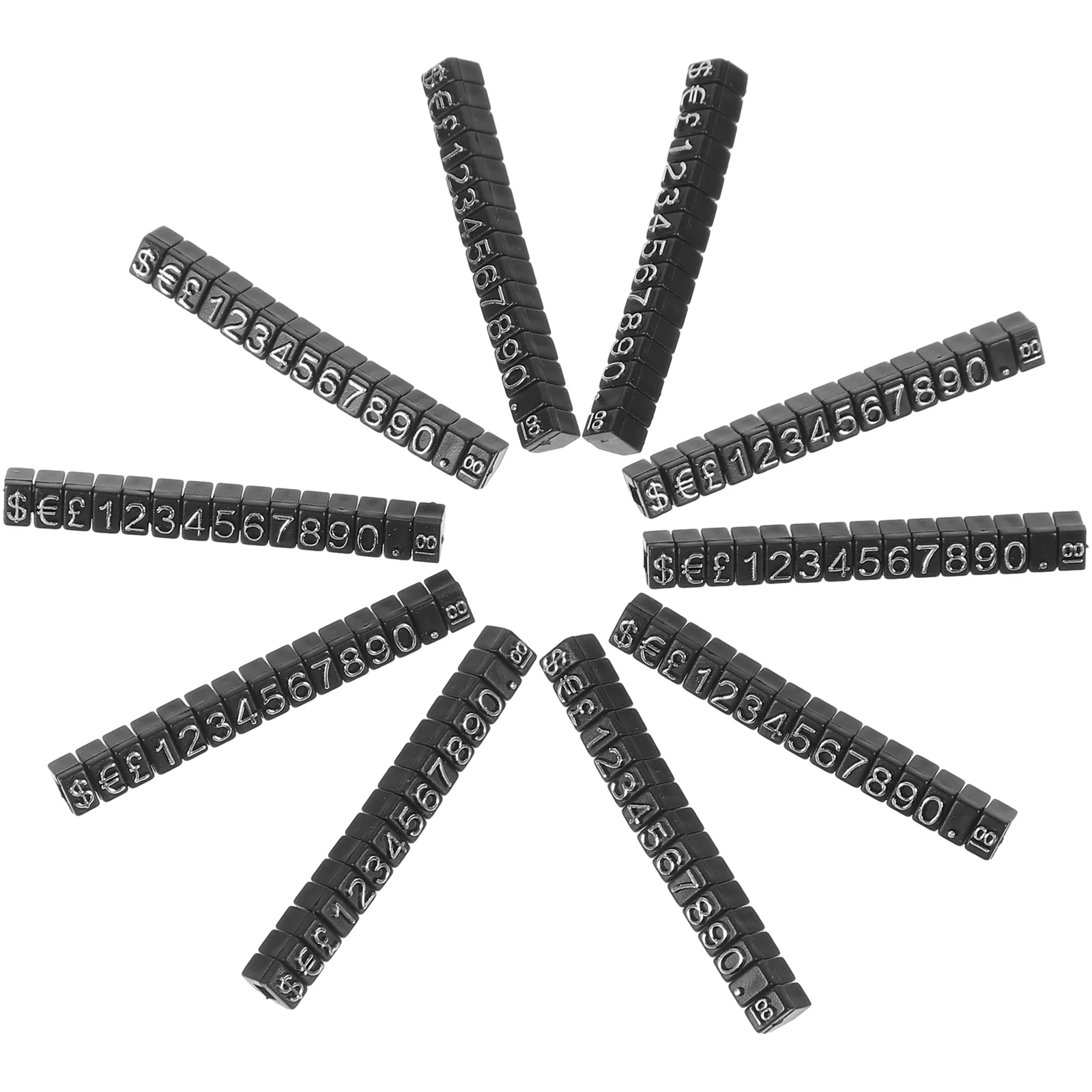 10 Sets Price Display Cube Number Price Cube Price Tag Price Display Stand