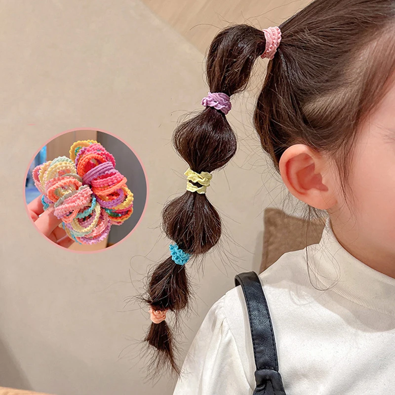 50 قطعة من ربطات الشعر بلون الحلوى للفتيات، رباط شعر مرن للأطفال، ربطات شعر مريحة وعصرية، إكسسوارات للأطفال