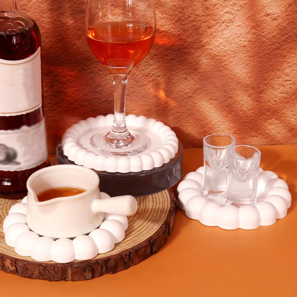 

2 Pcs Cup Coasters Bubble Mold Molds Silicone Craft Tray for Resin Decorate Epoxy White Mould Casting Moulds