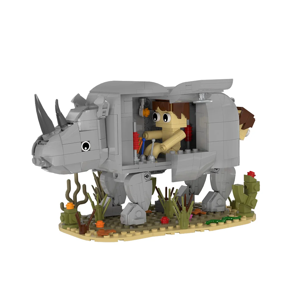 Ace Ventura Pet Detective Building Blocks Rhinoceros Man Model Kit
