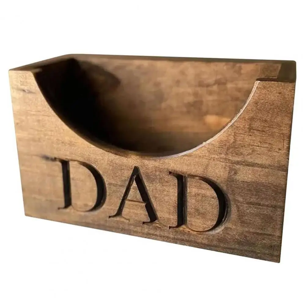 2026 قبعة بيسبول خشبية حامل أبي مكتوبة سميكة تكويم الأب يوم قبعة حامل خزانة غرفة النوم قبعة عرض المنظم #5