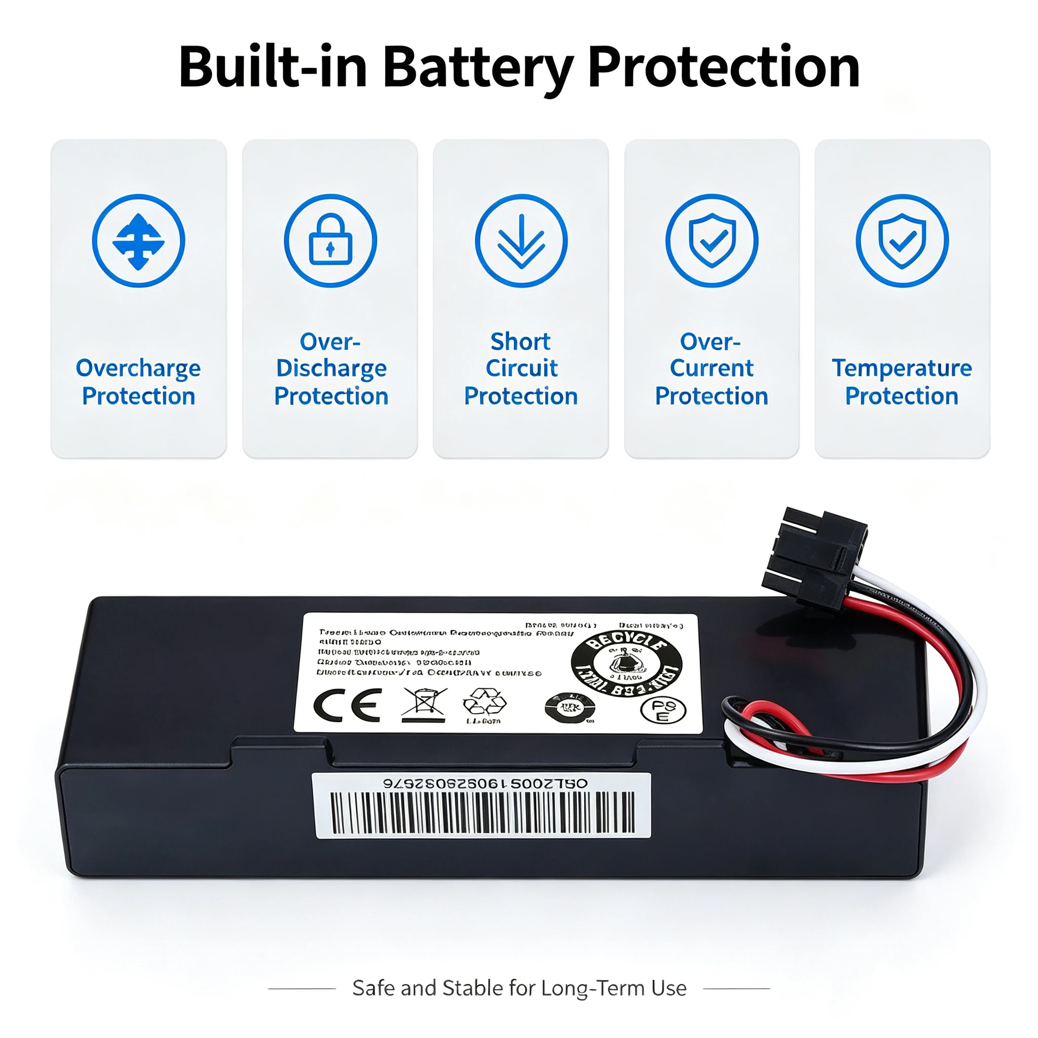 14.4V Li-ion Replacement Battery For Mijia STYTJ02YM Robot Vacuum Mop P 2S Sweeper Battery Pack