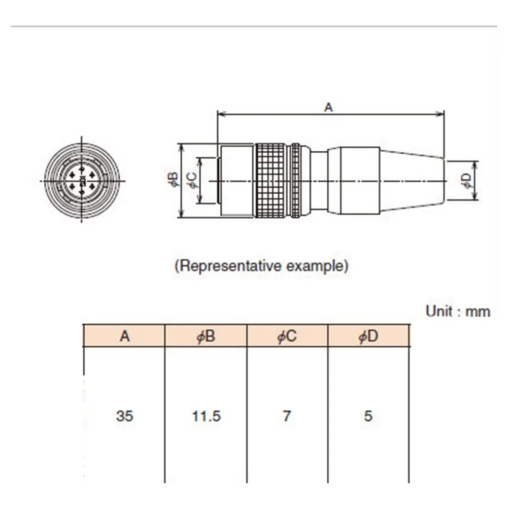 HR10A7P4P Hirose 4Pin Connector for Industrial Cameras AC/DC Interface Cold Pressing Process Low Frequency Zinc Alloy