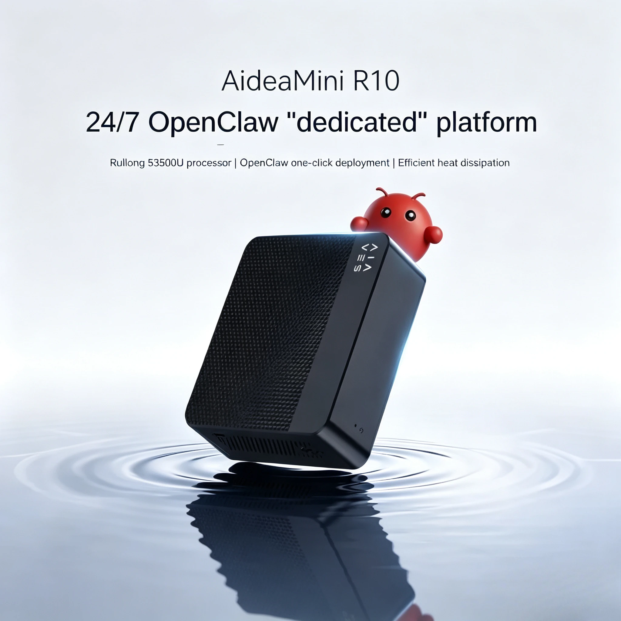 Ryzen 5 3500U Mini PC Industrial Mini Computer Barebone 24/7 Working Quiet Low Power Mini PC for Office HTPC Light Gaming