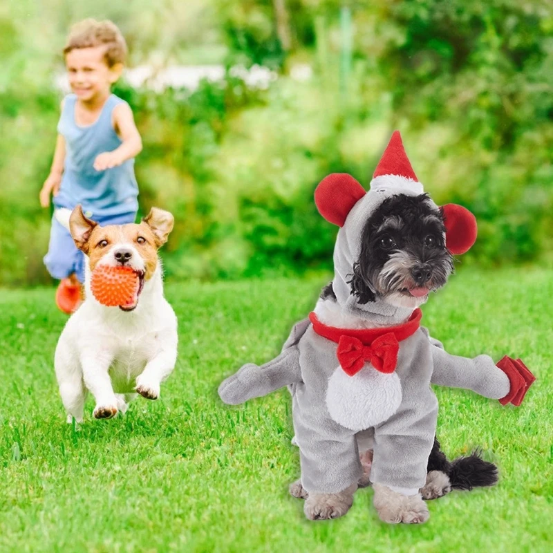 

Halloweens Dog Outfit Suit Dog Festival Costume Lovely Cartoon Pet Santa Outfit for Holiday Celebration