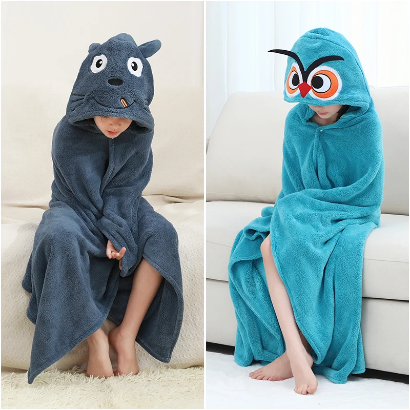 Baby Bath Towels Absorbent Soft Baby Shower Towel Large Blankets Children Bathrobe Boys Girls Bath Robe Kids Hooded Poncho Towel