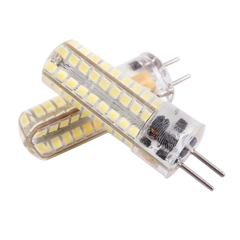 4X 6.5W GY6.35 LED Bulbs 72 2835 SMD LED 320Lm 50W Halogen Lamps Equivalent Dimmable White 6000K 360 Degree Beam Angle