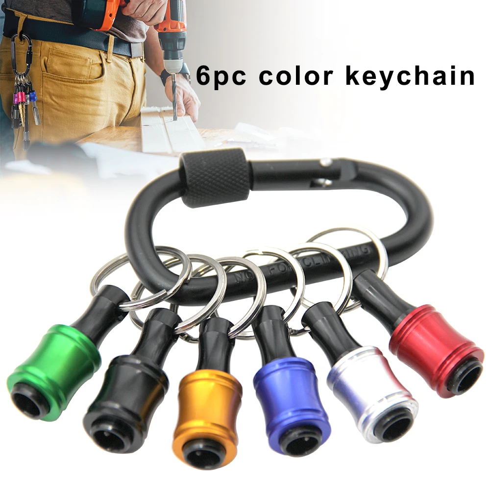 

Набор из 6 штук: шестигранные насадки-держатели для отверток 1/4 дюйма, удлинитель-адаптер для ключей, быстросменные портативные насадки для дрели